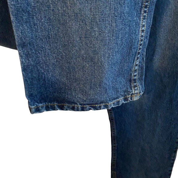 Motherhood Maternity Women Straight Jeans Pockets Med Wash Blue Belly Band Large - Picture 5 of 7